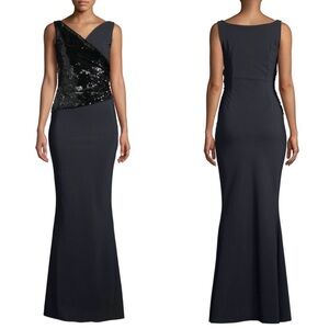 Chiara Boni La Petite Robe Hilaria Sequin Maxi Gown In Black
